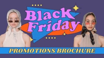 90s Retro Black Friday Promotions Brochure Slides