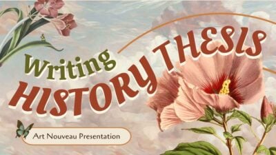 Art Nouveau Floral Writing History Thesis Slides