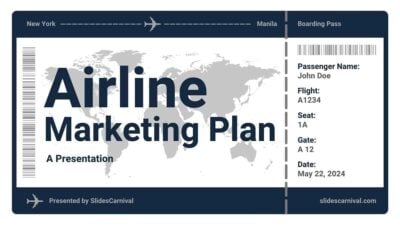 Minimal Boarding Pass Airline Marketing Plan