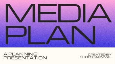 Bold Gradient Media Plan Slides