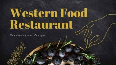 Chalkboard Western Food Restaurant Slides