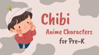 Chibi Anime Characters for Pre-K Slides