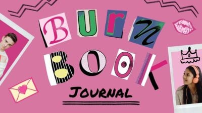 Pink Burn Book Journal Slides