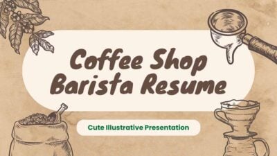 Cute Coffee Shop Barista Resume Slides