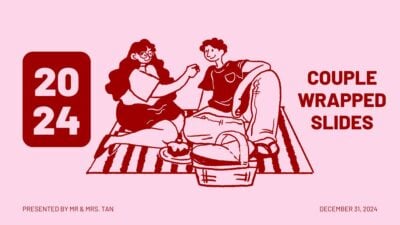 Cute Illustrated 2025 Couple Wrapped Slides