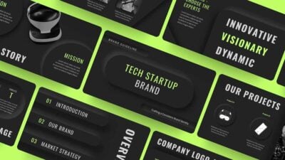 Dark Modern Tech Startup Brand Slides