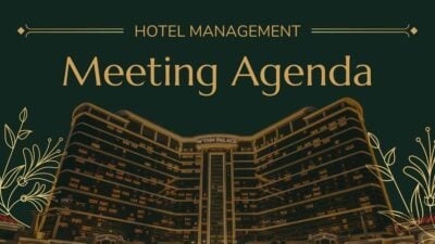 Luxury Hotel Management Meeting Agenda Slides