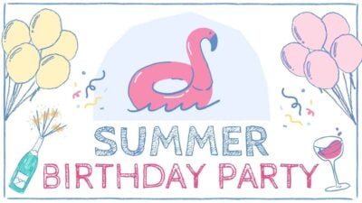 Doodle Summer Birthday Party Slides
