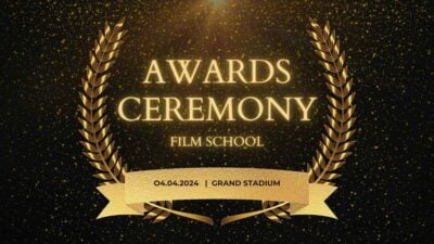 Elegant Awards Ceremony of Film School Slides