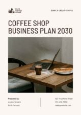Elegant Coffee Shop Business Plan