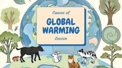 Illustrated Causes of Global Warming Lesson Slides