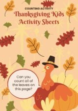 Illustrated Thanksgiving Kids Activity Sheets