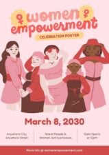 Illustrated Women Empowerment Celebration Poster