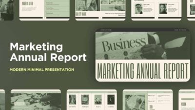 Green Modern Minimal Marketing Annual Report Slides