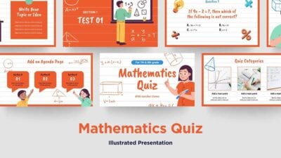 Cute Illustrated Mathematics Quiz Slides
