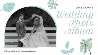 Minimal Floral Wedding Photo Album