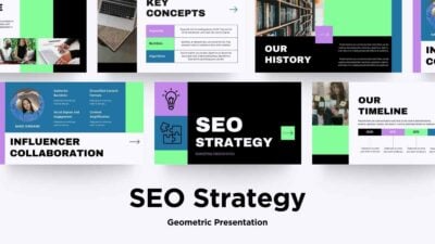 Minimal Geometric SEO Strategy Slides