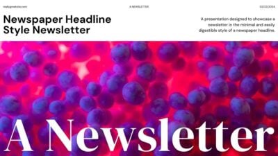 Minimal Newspaper Headline Style Newsletter Slides