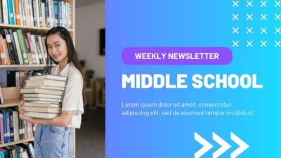 Modern Geometric Middle School Weekly Newsletter