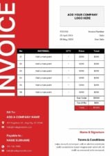 Modern Minimal Commercial Invoice