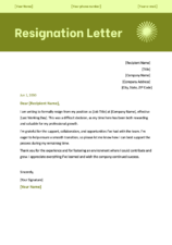 Resignation Letter
