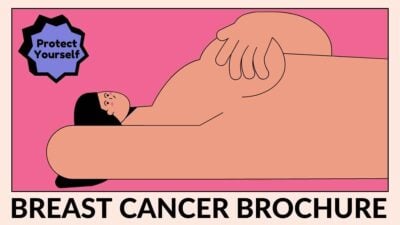 Retro Illustrated Breast Cancer Brochure Slides