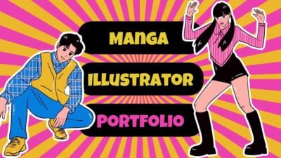 Retro Manga Illustrator Portfolio Slides