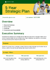 Simple 5-Year Strategic Plan