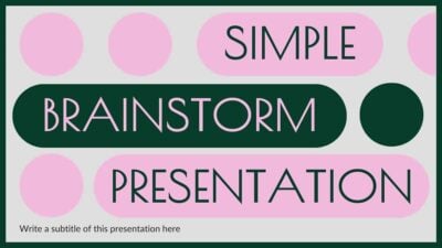 Simple Geometric Pink Brainstorm Slides