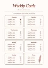 Simple Weekly Goal Setting Infographic