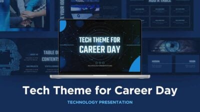Black and Blue Tech Theme for Career Day Technology Slides