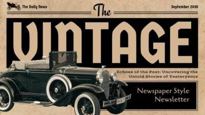 Vintage Newspaper Style Newsletter Slides