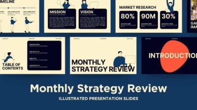 Yellow Monthly Strategy Review Slides
