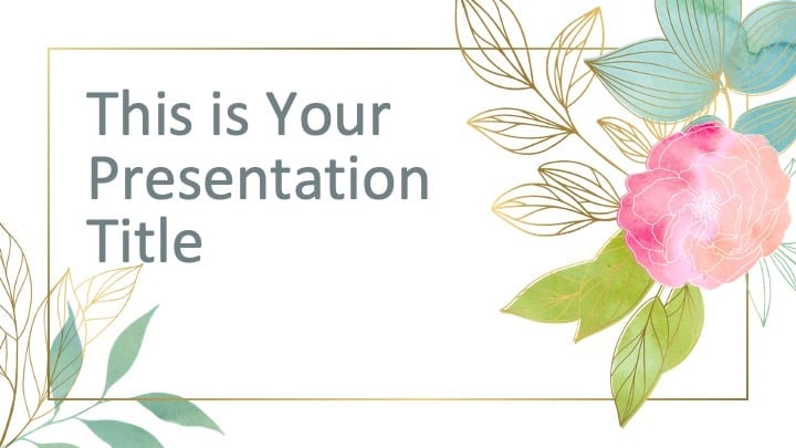 Floral Watercolor Slides Preview