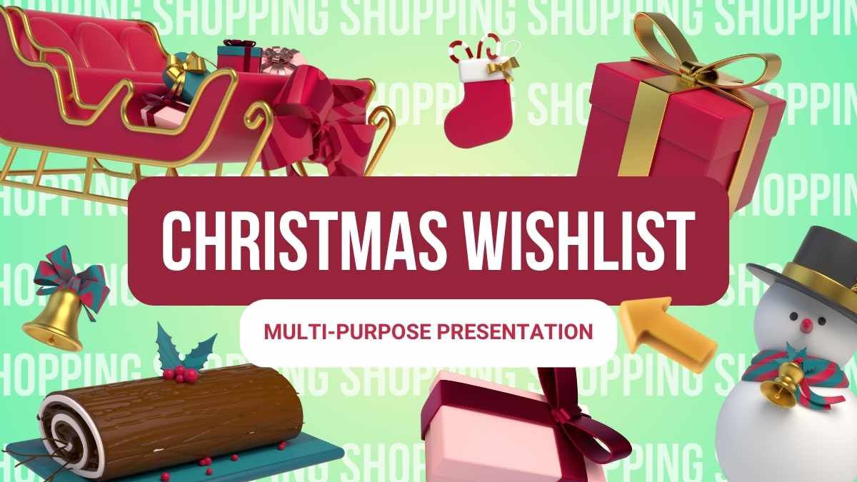3D Christmas Wishlist Slides Preview