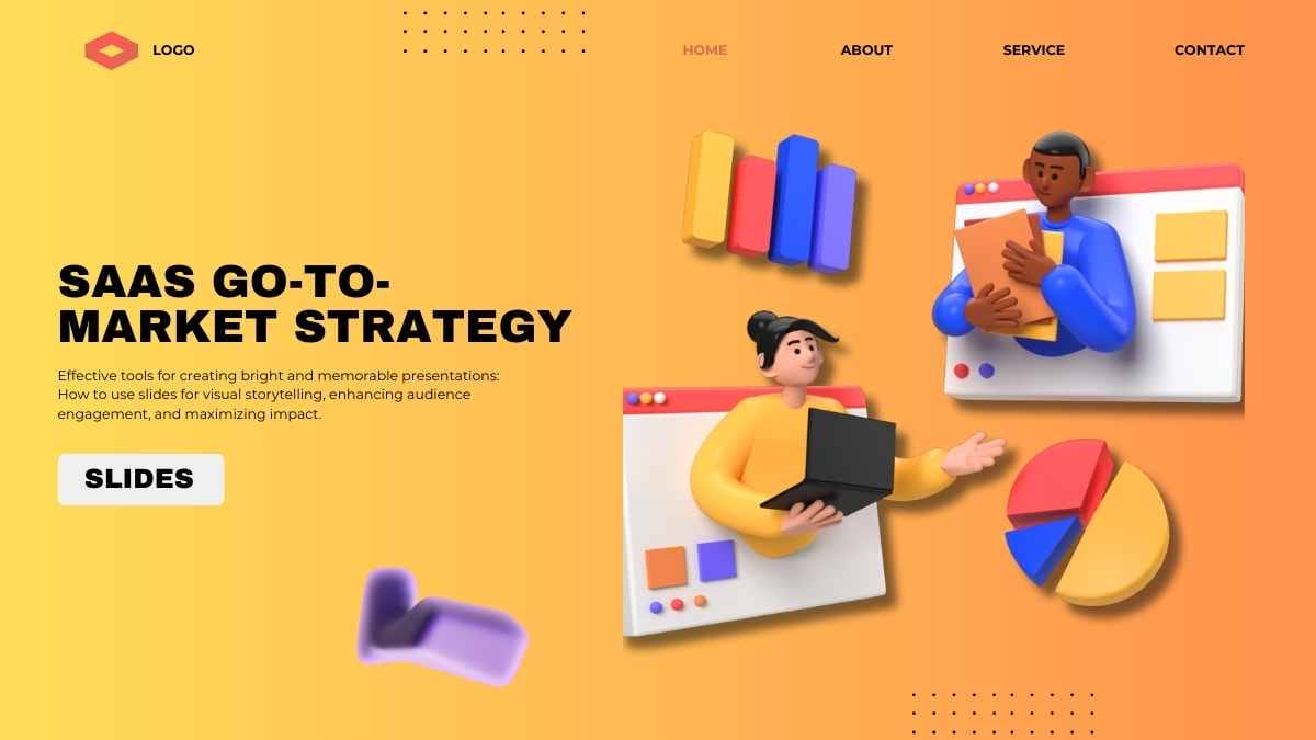 3D SaaS Go-To-Market Strategy Slides Preview