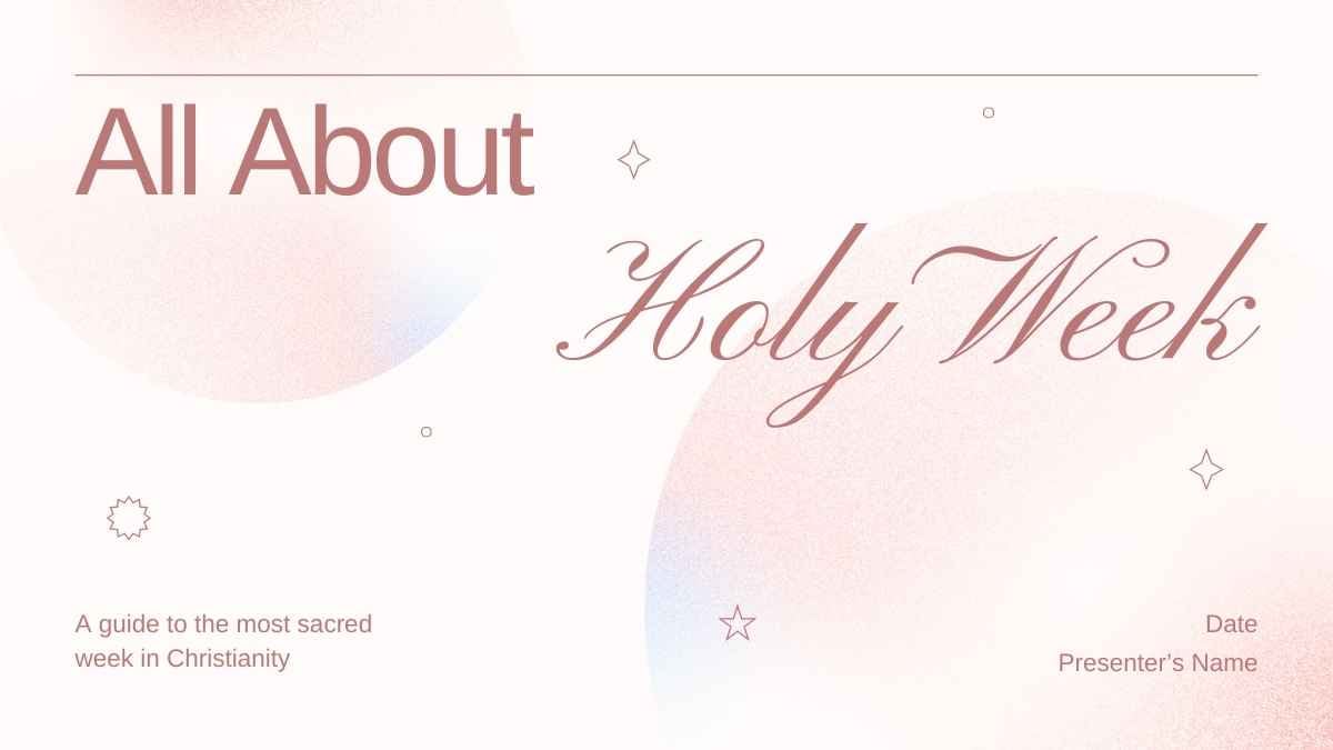 Aesthetic All About Holy Week Preview