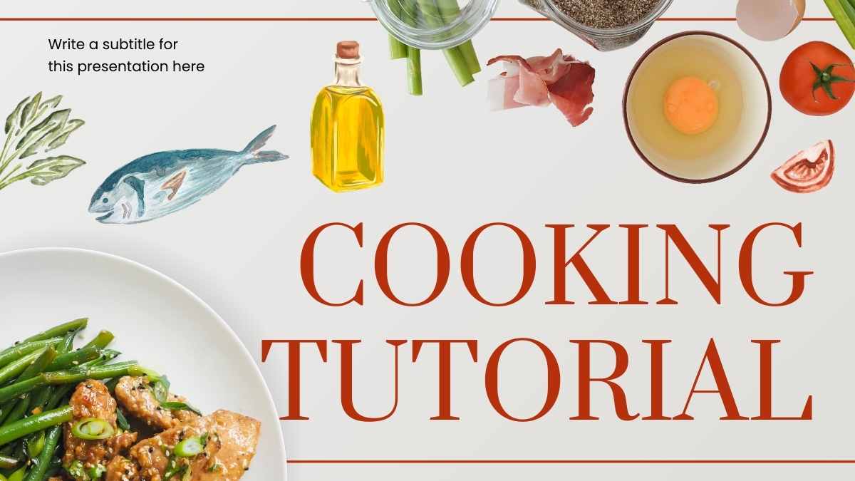 Aesthetic Cooking Tutorial Slides Preview