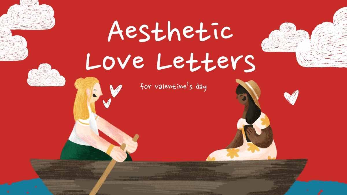 Aesthetic Love Letters for Valentine’s Day Slides Preview