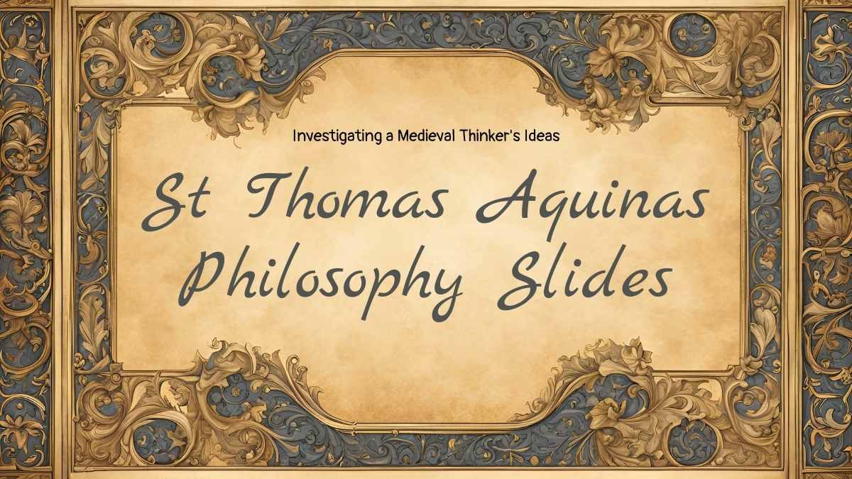 Art Nouveau St Thomas Aquinas Philosophy Slides Preview