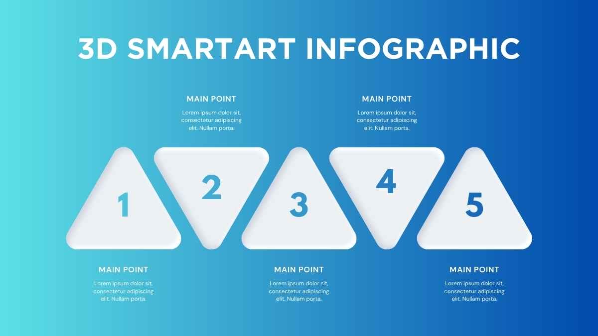 Basic 3D SmartArt Infographic Preview