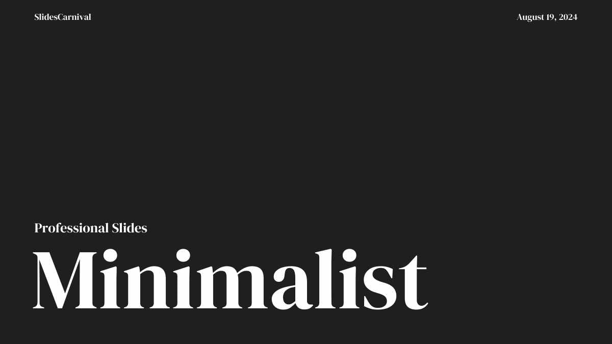 Basic Professional Minimalist Slides Preview