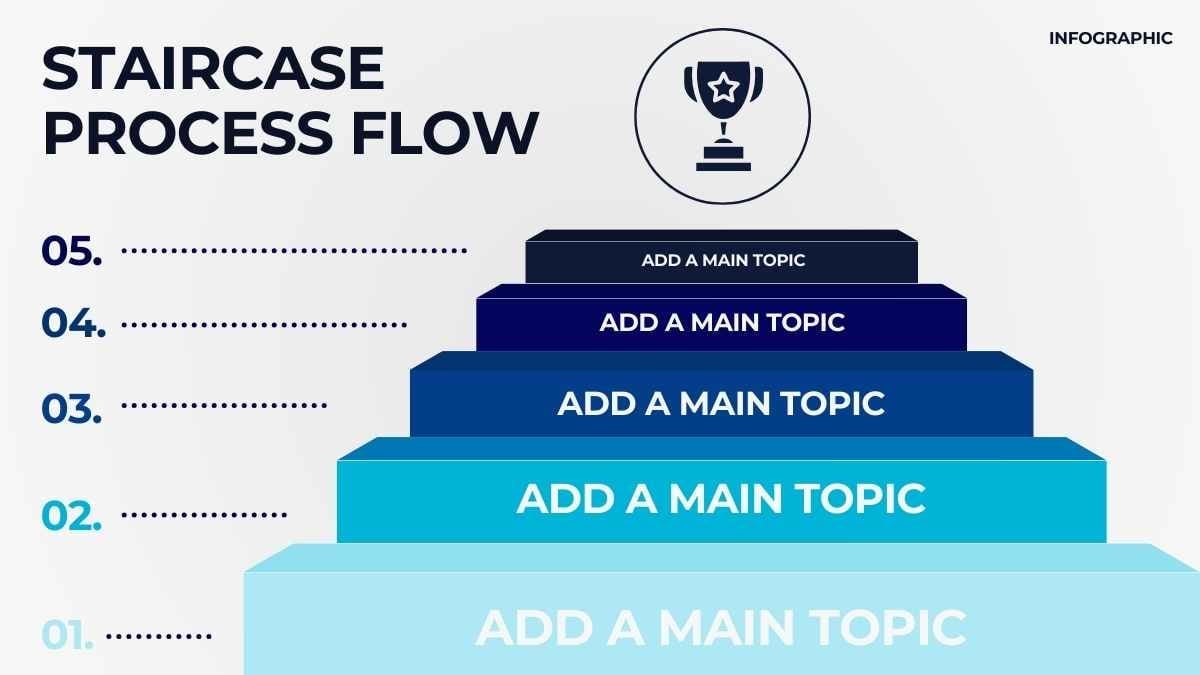 Basic Staircase Process Flow Infographic Preview