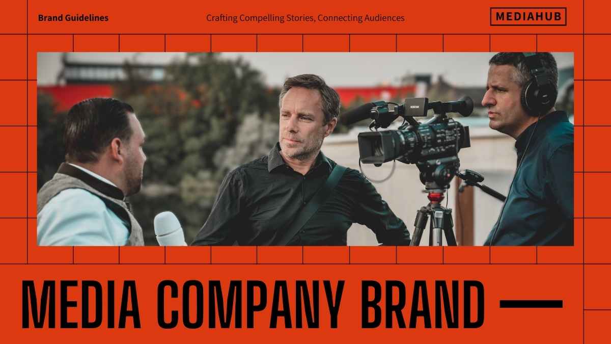 Bold Minimal Media Company Brand Slides Preview
