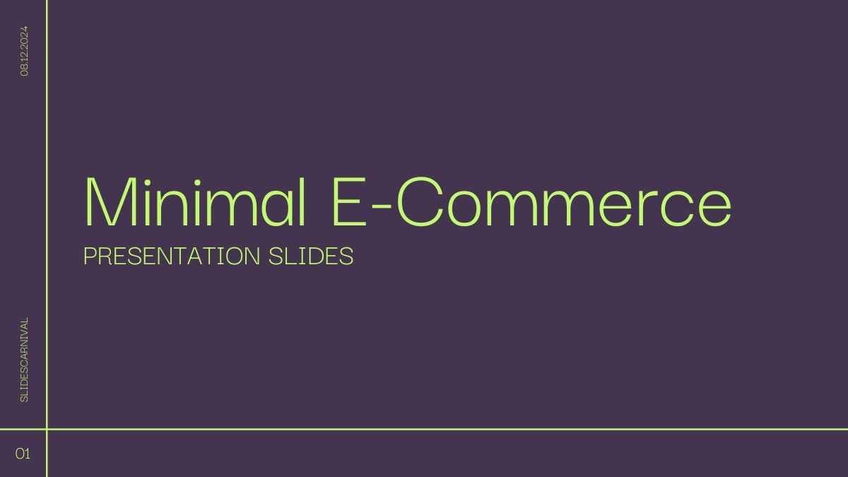 Bold Minimalist E-Commerce Slides Preview