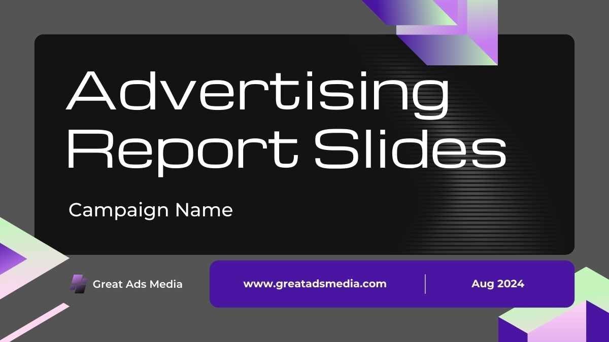 Bold Modern Advertising Report Slides Preview