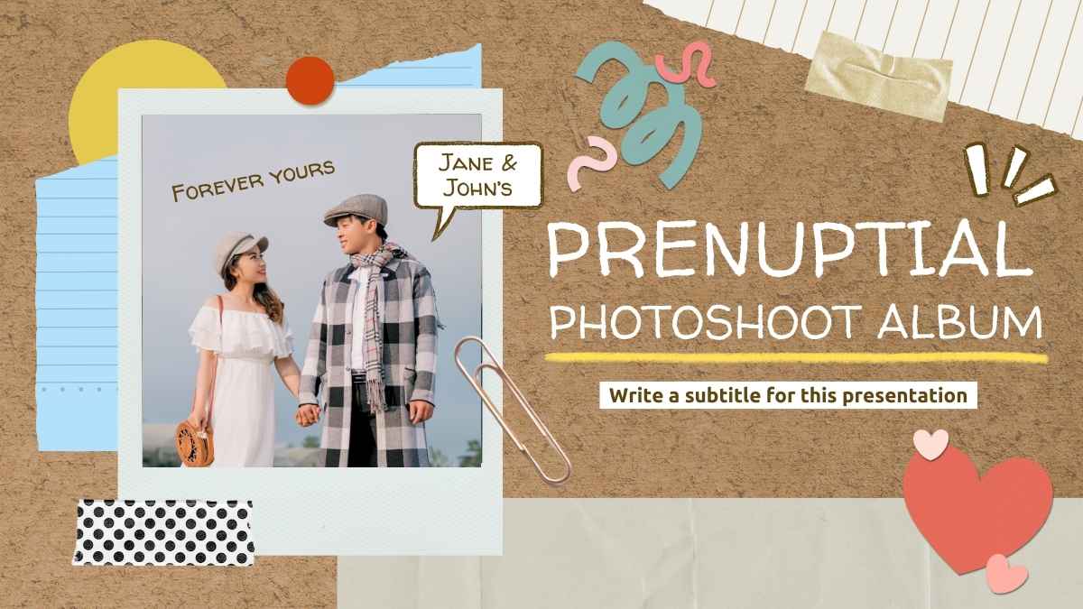 Bulletin Board Prenuptial Photoshoot Album Slides Preview