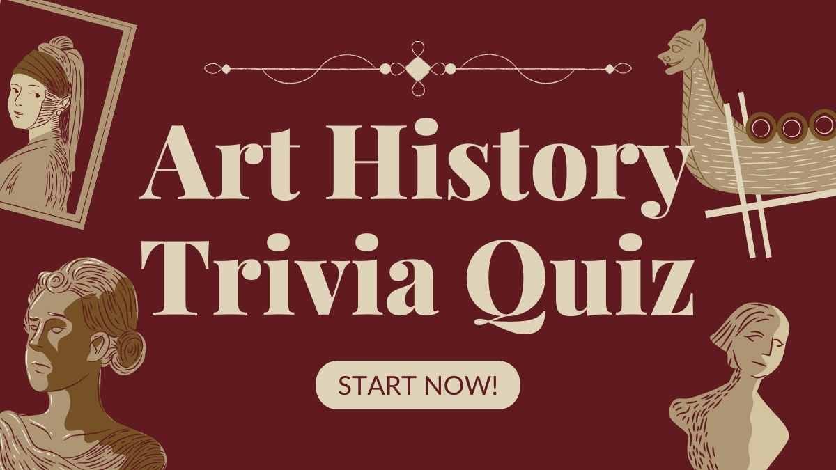 Maroon Art History Trivia Quiz Slides Preview