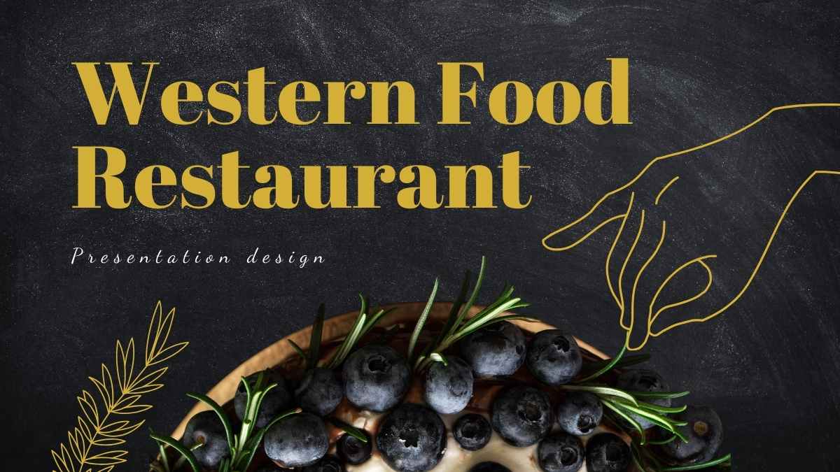 Chalkboard Western Food Restaurant Slides Preview