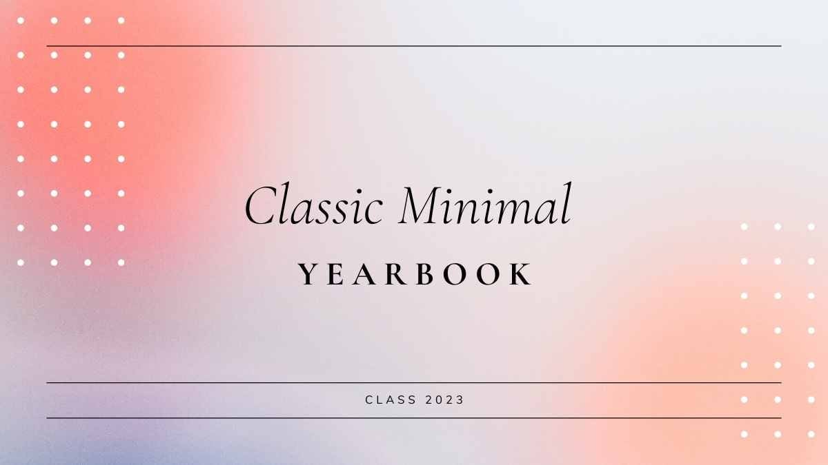 Classic Minimal Yearbook Slides Preview